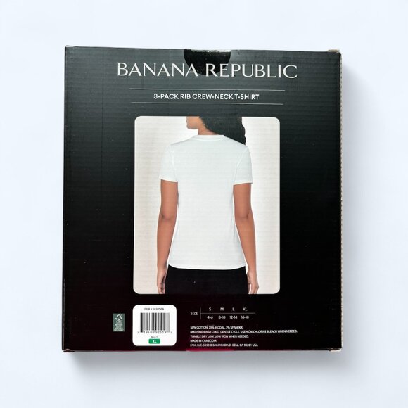 Banana Republic Women's Ribbed Crewneck T-Shirt 3-Pack Size XL - Picture 2 of 5